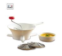 MOULINEX Grand moulin à légumes, 2 grilles inox, Pieds antidérapants, Moulinage facile et rapide, Fabriqué en France K1012014