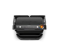Moulinex OptiGrill+ Grille électrique d'intérieur idéale pour cuisiner de la viande, du poisson et des légumes, indicateur de cuisson et 6 programmes automatiques, plaques antiadhésives, faciles à