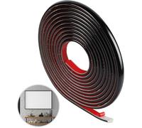 Moulure Adhésive Flexible Noir Brillant 5m, Bordure de Finition Auto-adhésive en PVC, Garniture Murale 5m Noir noir PLINTHE PVC