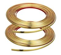 Moulure Auto-Adhésive en PVC Doré, 2 Rouleaux, pour Mur et Miroir