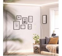LEDKIA LIGHTING - Moulure Classic 2m pour Ruban LED | Éclairage Décoratif Indirect | Installation Facile, Blanc, Plastique