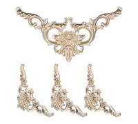 Moulure D'angle de Plafond de Fleur Or, Style Victorien Baroque | Finition Faux Plâtre, Motifs Rococo Sculptés, Pose DIY, pour Rénovation Intérieure et Meubles