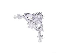 Moulure d'angle florale sculptée en polyuréthane - Garniture décorative élégante de style européen pour mur et plafond - Transition sans couture - 17 x 17 cm - Lot de 2 ou 4 - Intérieur léger blanc