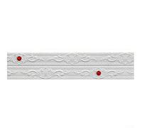 Moulure de couronne en mousse flexible auto-pour bordure de papier peint pour bordure de plafond, mur, coin de décoration, imperméable, facile à nettoyer, emballage protecteur (F)