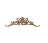 Moulure Decorative Bois Fleur de Rose longue, sculpture exquise, Appliques en bois naturel for meubles, moulures en bois, décalcomanie de décoration Vintage non peinte, 2 pièces Moulure Bois(Color:CH1