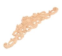 Moulure Décorative Bois pour Meuble, Applique Sculptée 30x8 Cm | Ornement Beige, Surface Lisse sans Bavure, Peignable et Facile à Teindre, pour Fenêtres et Maison