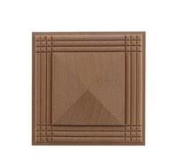 Moulure Decorative Décalque Carré Solide Porte Ronde Coeur Fleur Meubles Décoration Accessoires Sculpté Murs Bois Applique Onlay(5cmX5cm-01)