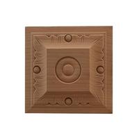 Moulure Decorative Décalque Carré Solide Porte Ronde Coeur Fleur Meubles Décoration Accessoires Sculpté Murs Bois Applique Onlay(E5cmX5cm)