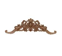 Moulure Decorative Sculpture sur bois maison armoires de porte multi-spécifications décoration d'appliques en longs décalcomanies naturel(59cmX18cm)