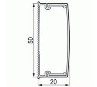 Moulure électrique 50 x 20 mm - fond + couvercle - 1 compartiment - 2 m - Kéva PLANET WATTOHM