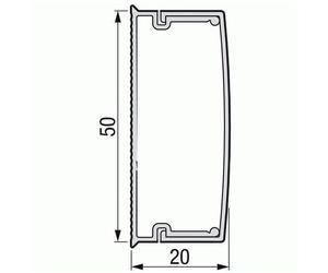 Moulure électrique 50 x 20 mm - fond + couvercle - 1 compartiment - 2 m - Kéva PLANET WATTOHM