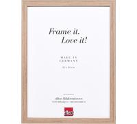 Moulure en bois imitation Profilo 54, finition noyer, dimensions 25x50 cm, avec verre musée