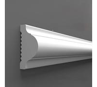 Moulure en polymère peignable Protocole Home, 2400 x 25 x 15 mm, blanc mat, finition décorative et facile à installer.