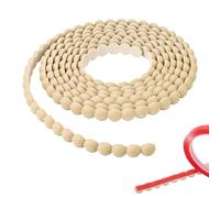 Moulure flexible en PVC de 3 m, moulure adhésive pliable avec un rouleau de ruban adhésif, garniture décorative polyvalente en demi-perle 3D pour bord mural, bordure de cadre de miroir et armoire