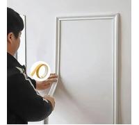 Moulure murale adhésive - DEKOPRO - Flexible et durable - PVC blanc - 500 cm x 3.3 cm - Résistante aux chutes