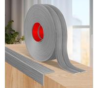 Moulure murale adhesive plinthe souple moulure decorative corniere PVC baguette de finition protection angle mural (2cm×6m, Grain de bois gris clair)