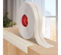Moulure murale adhesive plinthe souple moulure decorative corniere PVC baguette de finition protection angle mural (2cm×6m, Grain de bois beige)