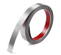 Moulure Murale en Acier Inoxydable, 5 m x 2 cm Moulure Murale Garniture, Moulures Décoratives Autocollantes en Acier Inoxydable, Adaptée aux Murs, pour la Décoration des Chambres et des Salons(Argent)