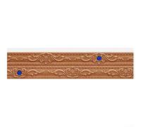 Moulure murale en PVC flexible à peindre - 100 cm x 11 cm - Bande de perles en mousse pour coins de plafond, salle de bain, cuisine - Bord étanche (H)