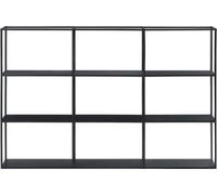 Moulure murale noire - Design métallique - 160 x 18 x 110 cm - Style moderne