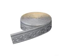 Moulure Peel and Crown de 8 cm de large pour salon (gris) | 10 m de longueur, 8 cm de largeur, 5 mm d'épaisseur, dos autocollant, lignes de grille pour la coupe