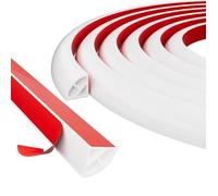 Moulure Quart De Rond Adhésive Flexible 5 m, Profilé Caoutchouc Blanc Pour Mur Plinthe Plafond, Étanche