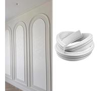 Moulures courbes en arc, Garniture de moulure en arc incurvé, PVC, flexible, découpable, 3-65 pieds(W1.1cm(3/8"),2m(6.5ft))