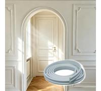 Moulures courbes en arc, Moulure de garniture d’arc en demi-cercle PVC flexible, blanc, tailles multiples, pouvant être peinte, porte(L2m(6.5ft),W 3 cm (1.18 in))