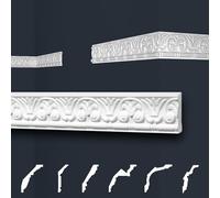 Moulures de plafond Marbet blanc paquet économique de styrofoam EPS - Moulures stucco à motifs, en design traditionnel - (20 mètres B-10) styromousse moulures profilés décoratifs stucco
