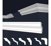 Moulures de plafond Marbet en styrofoam XPS - Moulures en stuc de haute qualité, légères et robustes, au design moderne - () Bande de polystyrène
