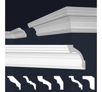 Moulures de plafond Marbet en styrofoam XPS - Moulures en stuc de haute qualité, légères et robustes, au design moderne - () Bande de polystyrène