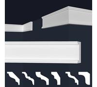 Moulures de plafond Marbet en styrofoam XPS - Moulures en stuc de haute qualité, légères et robustes, au design moderne - () Bande de polystyrène