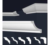 Moulures de plafond Marbet en styrofoam XPS - Moulures en stuc de haute qualité, légères et robustes, au design moderne - () Bande de polystyrène