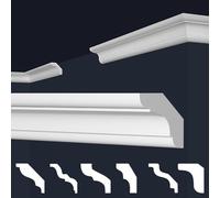 Moulures de plafond Marbet en styrofoam XPS - Moulures en stuc de haute qualité, légères et robustes, au design moderne - () Bande de polystyrène