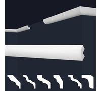 Moulures de plafond Marbet en styrofoam XPS - Moulures en stuc de haute qualité, légères et robustes, au design moderne - () Bande de polystyrène