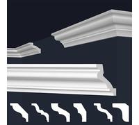 Moulures de plafond Marbet en styrofoam XPS - Moulures en stuc de haute qualité, légères et robustes, au design moderne - () Bande de polystyrène