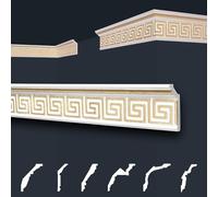 Moulures de plafond Marbet gold paquet économique de styrofoam EPS - Moulures stucco à motifs, en design traditionnel - (20 mètres B-21 G) Profilé en polystyrène Profilé d'angle Profilé