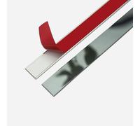 Moulures décoratives adhésives, Moulure de garniture murale en métal auto-adhésive, bande miroir flexible, multicolore, largeurs multiples(Glossy Black,Width 1.5cm/0.6inch)
