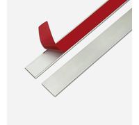 Moulures décoratives adhésives, Moulure de garniture murale en métal auto-adhésive, bande miroir flexible, multicolore, largeurs multiples(Brushed Silver,Width 1.5cm/0.6inch)