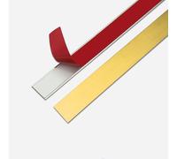 Moulures décoratives adhésives, Moulure de garniture murale en métal auto-adhésive, bande miroir flexible, multicolore, largeurs multiples(Brushed Gold,Width 4cm/1.57inch)
