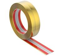 Moulures décoratives autocollantes - 4 cm de large - 3 m de long - Flexible - Angle de 90 à 180 degrés - Ajustement parfait - Moulure d'angle pour bord de table, cadre de porte, mur (doré)