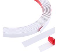 Moulures décoratives autocollantes - 8 m - Bande décorative autocollante flexible en PVC - Protection des bords - Pour mur, plafond, sol, carrelage d'armoire, 1 cm