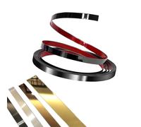 Moulures décoratives autocollantes en WZERHO - 8 m x 2 cm - Bandes murales autocollantes - Bandes chromées autocollantes - Bandes réfléchissantes (noir)