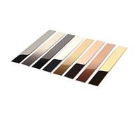Moulures murales métallisées, Garniture de moulure murale décorative auto-adhésive en acier inoxydable 201, multicolore, 5-50Mx1-5CM(Brushed-silver,10mx1cm)