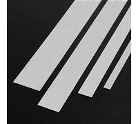 Moulures murales métallisées, Miroir flexible de moulage mural en acier inoxydable, auto-adhésif multicolore, plusieurs tailles, 16,4 pieds(Silver Brushed,Width 3cm)