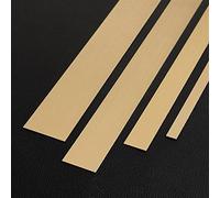 Moulures murales métallisées, Miroir flexible de moulage mural en acier inoxydable, auto-adhésif multicolore, plusieurs tailles, 16,4 pieds(Gold Brushed,Width 1.5cm)