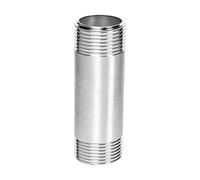 MOUMOUTEN 1Pièce Raccord inox 304, 3" BSPT Mâle x 100mm Long | Tube d'extension à double filetage, raccord en acier inoxydable 304 durable pour plomberie compresseur, avec extrémités mâles