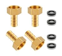 MOUMOUTEN 4 Pièces Raccord de Tuyau Laiton, G1/2 x 12mm Filetage Femelle Raccord de Tuyau