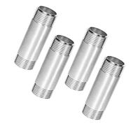 MOUMOUTEN 4Pièces Raccord inox 304, 1/4" BSPT Mâle x 150mm Long | Tube d'extension à double filetage, raccord en acier inoxydable 304 durable pour plomberie compresseur, avec extrémités mâles