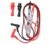 MOUMOUTEN Fils de test multimètre P14A 4mm 90cm Laiton PA avec clips | Paire de câbles de Test PA en laiton, 4mm 90cm, Clips rouges et noirs pour multimètre numérique, Test électrique, bricolage,